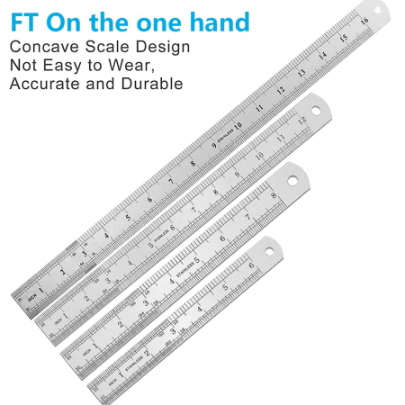 Rigle metalice flexibile  cu  2 fete, set  4 bucati, 15cm-40cm [2]