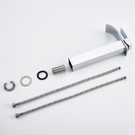 Robinet de chiuveta baie crom patrat tip cascada 295mm [8]