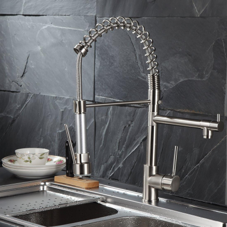 Robinet de chiuveta bucatarie sau baie cu dus si furtun extensibil [2]