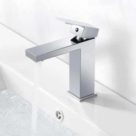 Robinet de chiuveta baie cromat patrat [1]