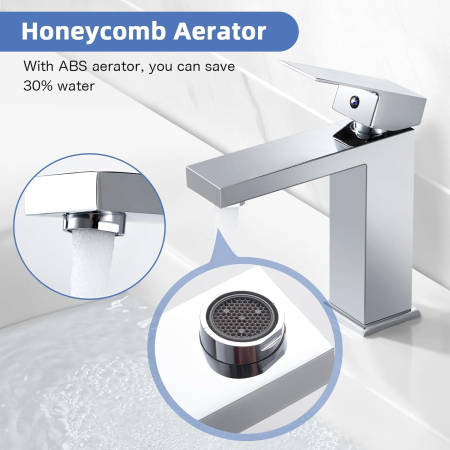 Robinet de chiuveta baie cromat patrat ZGARIAT [3]