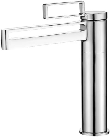 Baterii sanitare - Robinet de chiuveta baie cromat, rotund, inaltime 29.5 cm