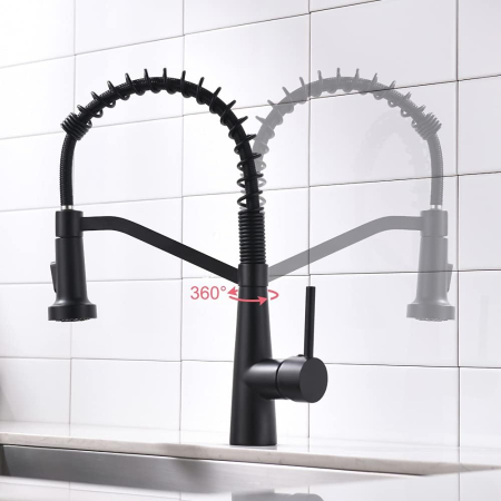 Robinet de chiuveta bucatarie cu furtun extensibil si 2 moduri jet apa [2]