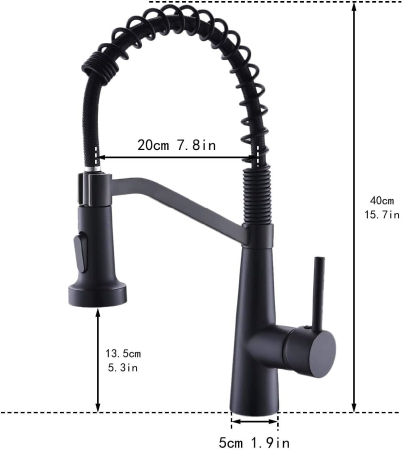 Robinet de chiuveta bucatarie cu furtun extensibil si 2 moduri jet apa [5]