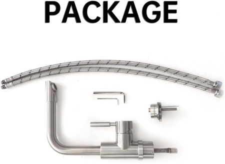 Robinet de chiuveta baie sau bucatarie, oțel inoxidabil periat, LED-uri [5]