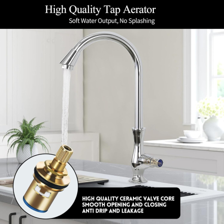 Robinet inalt de chiuveta apa rece baie sau bucatarie, alama [5]