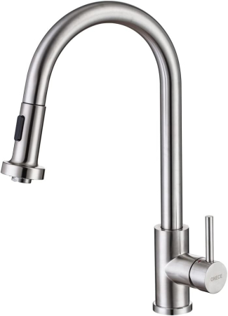 BUCATARIE - Robinet de chiuveta bucatarie cu furtun extensibil, pivotant 360°-argintiu