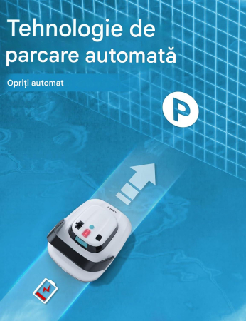 Robot Curățare Piscină LAUNS S1, Fără Fir, 2 Motoare, Autonomie 90 min, Încărcare 2,5 Ore, până la 74 m² [5]