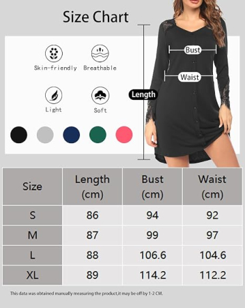 Rochie roz de noapte, camasa lejera cu maneci 3/4, S [5]