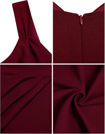 Rochie visinie pe corp, eleganta, cu umerii goi, L [6]