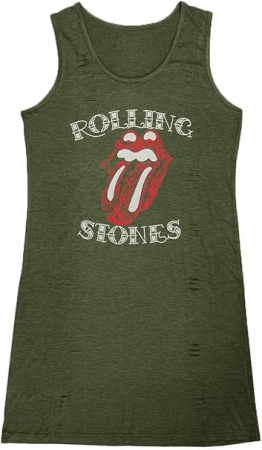 Rochie scurta casual, lejera pentru femei, fara maneci, verde cu model S [4]