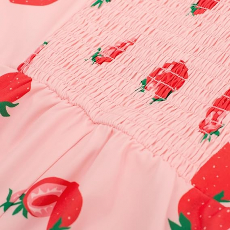 Rochie casual lunga peste genunchi, cu mâneci scurte, Roz M [2]