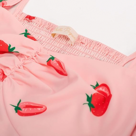 Rochie casual lunga peste genunchi, cu mâneci scurte, Roz M [1]