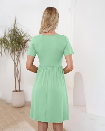 Rochie casual lejera pentru femei, verde XL [2]