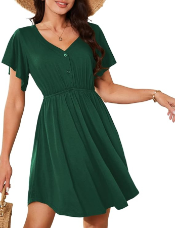 ROCHII - Rochie casual pentru femei deasupra la  genunchi, mâneci scurte M