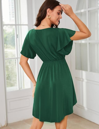 Rochie casual pentru femei deasupra la  genunchi, mâneci scurte M [3]