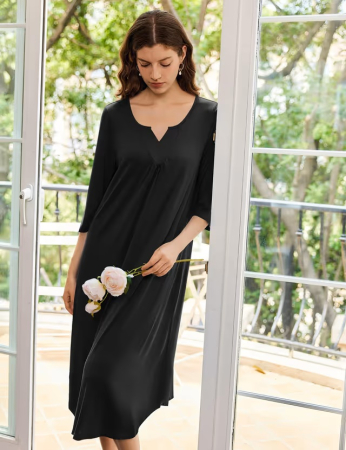 Rochie neagra de noapte, lejera, pentru femei, M [2]