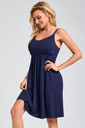 Rochie de noapte lejera, pentru femei, albastru L [4]