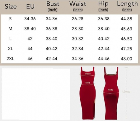 Rochie eleganta lunga, mulata pe corp, fără mâneci, Rosie 2XL [5]