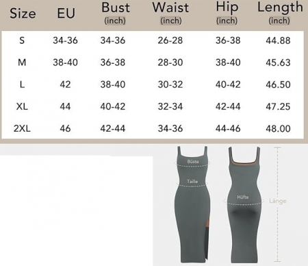 Rochie eleganta lunga, mulata pe corp, fără mâneci, Gri 2XL [5]