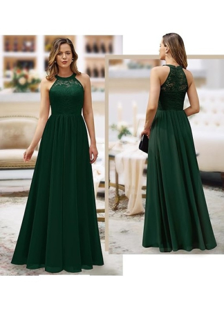 Rochie eleganta lunga, fara mâneci, dantela si sifon 2XL [1]