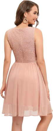 Rochie eleganta lunga pana la genunchi, fara mâneci, Roz L [1]