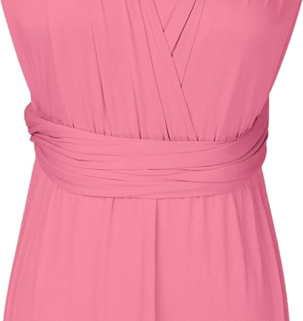 Rochie eleganta lunga peste genunchi, fara mâneci, Roz M [5]