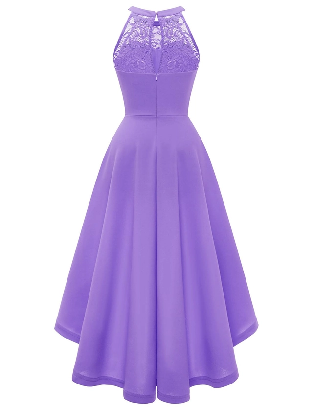 Rochie eleganta lunga peste genunchi, mulata pe corp, fara mâneci Mov XL [1]