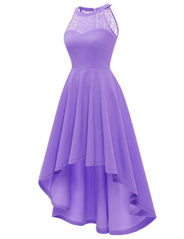 Rochie eleganta lunga peste genunchi, mulata pe corp, fara mâneci Mov XL [2]