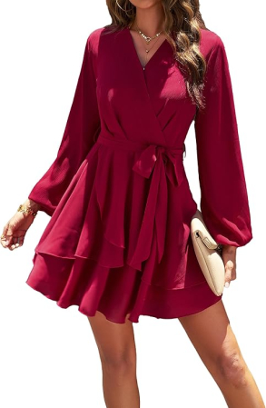 ROCHII - Rochie eleganta lunga deasupra la genunchi, cu mâneci lungi, Rosie S