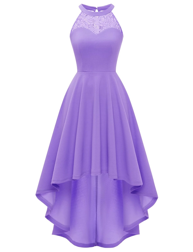 ROCHII - Rochie eleganta lunga peste genunchi, mulata pe corp, fara mâneci Mov XL