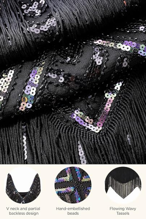 Rochie neagra eleganta, scurta, mulata pe corp, fara mâneci, M [4]