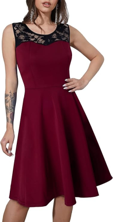 Rochie visinie eleganta, mulata pe corp, fara mâneci, S [2]