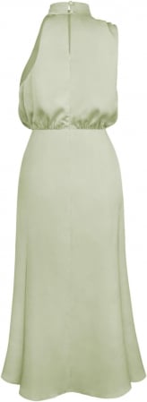 Rochie lunga eleganta din satin, fara maneci, verde deschis, marimea M [1]