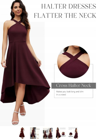 Rochie visinie eleganta de vara,lungime peste genunchi, decolteu in V, fermoar ascuns pe spate, XL [4]