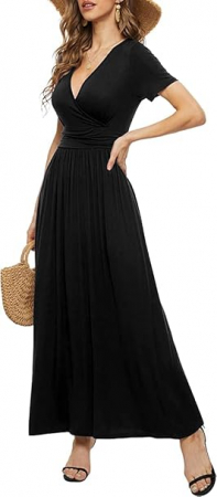 Rochie neagra lunga, lejera, fara maneci, marimea S [1]