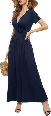 Rochie albastra lunga, lejera, fara maneci, marimea S [1]