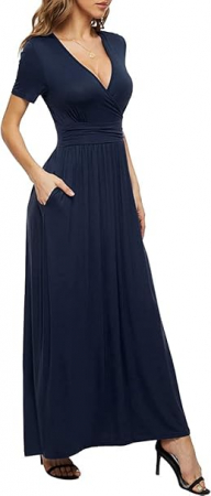 Rochie albastra lunga, lejera, fara maneci, marimea S [3]