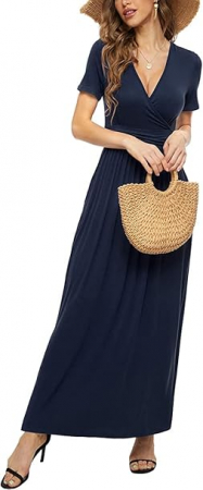 Rochie albastra lunga, lejera, fara maneci, marimea S [2]