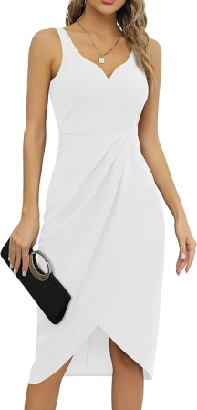 ROCHII - Rochie alba pe corp, eleganta, cu umerii goi, S