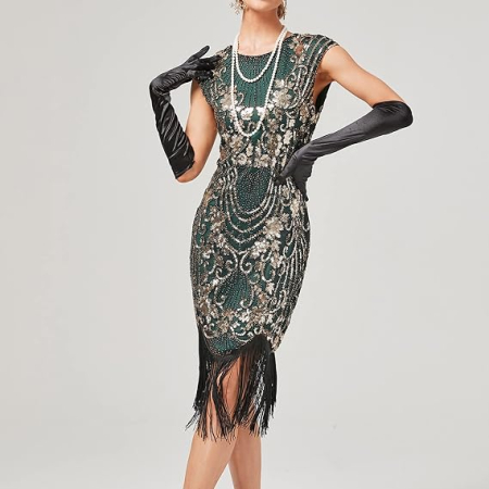 Rochie Elegantă verde Damă din Satin, Fără Bretele, Maxi, XS [3]