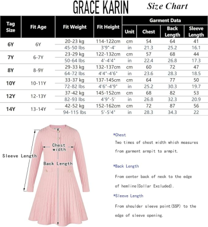 Rochita bleu casual medie, tricot croi A pentru fete 10 ani [4]