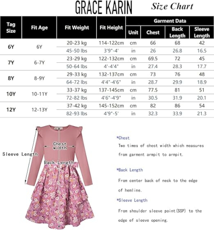 Rochita albastra casual medie, maneci lungi, model cu flori pentru fete 6 ani [5]