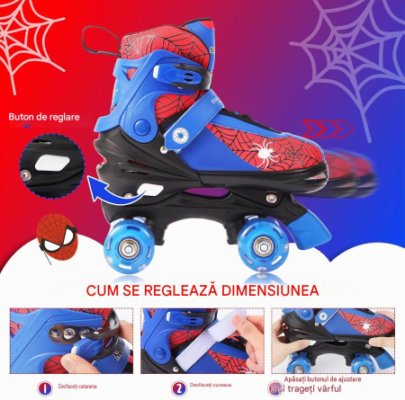 Role cu 4 Roți Nattork pentru Copii, Reglabile 32-36, Roți Luminoase, ABEC-7 [3]