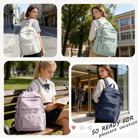 Rucsac albastru robust impermeabil, ghiozdan scoala, calatorii, fitness 44 x 31 x 16 cm; 0,5 kg [7]