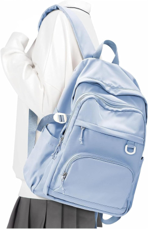 RUCSACURI - Rucsac albastru robust impermeabil, ghiozdan scoala, calatorii, fitness 44 x 31 x 16 cm; 0,5 kg