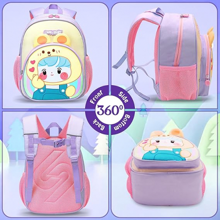 Rucsac mic, ghiozdan pentru copii clasa premergatoare, usor si incapator, multicolor [4]
