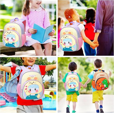 Rucsac mic, ghiozdan pentru copii clasa premergatoare, usor si incapator, multicolor [5]