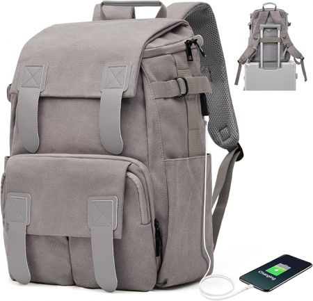 RUCSACURI - Rucsac, ghiozdan scoala, calatorii, fitness cu USB GRI