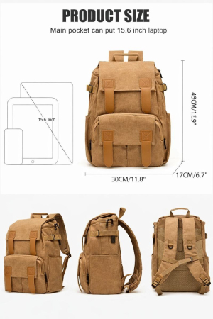 Rucsac, ghiozdan scoala, calatorii, fitness cu USB Maro [2]